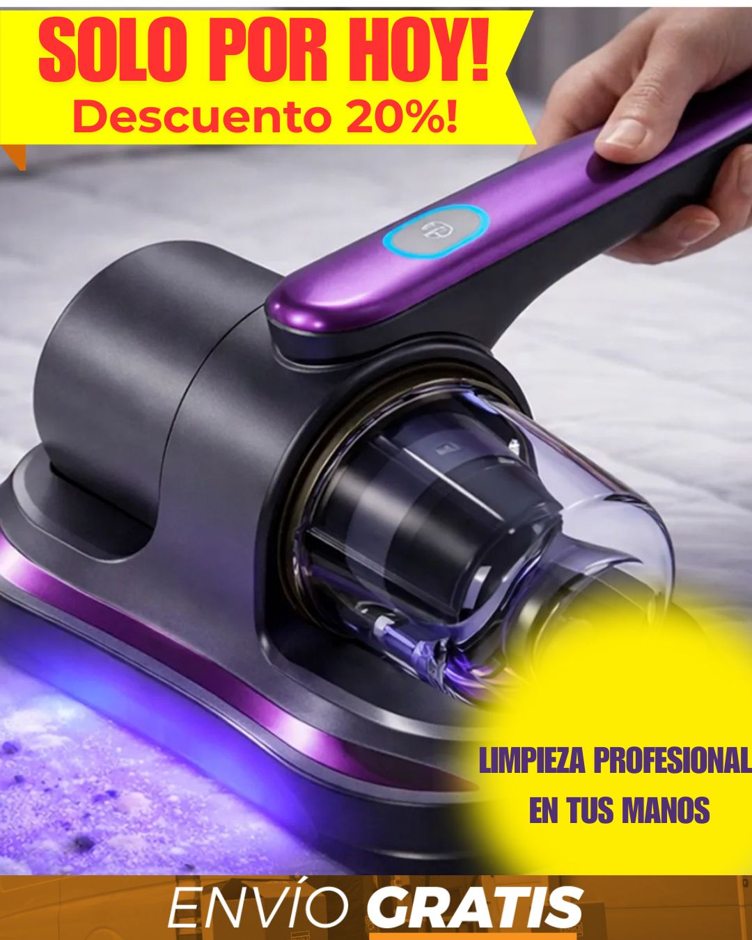 Aspiradora De Colchón Inalámbrico UV